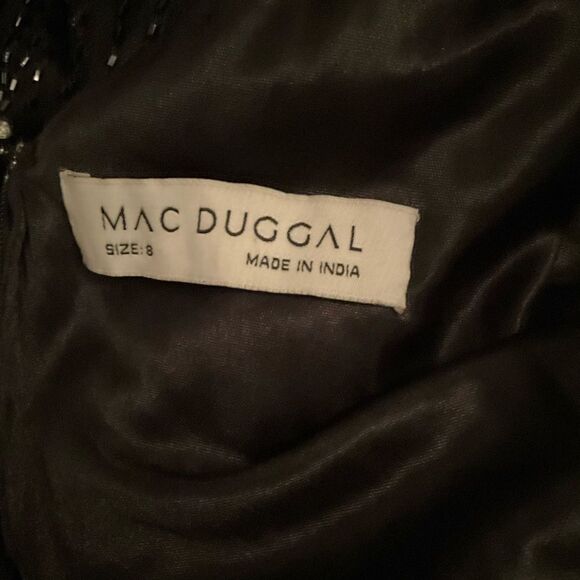 Mac Duggal 5796 Womens Black High Neck Embellished Column Dress Runs Small - Picture 15 of 15